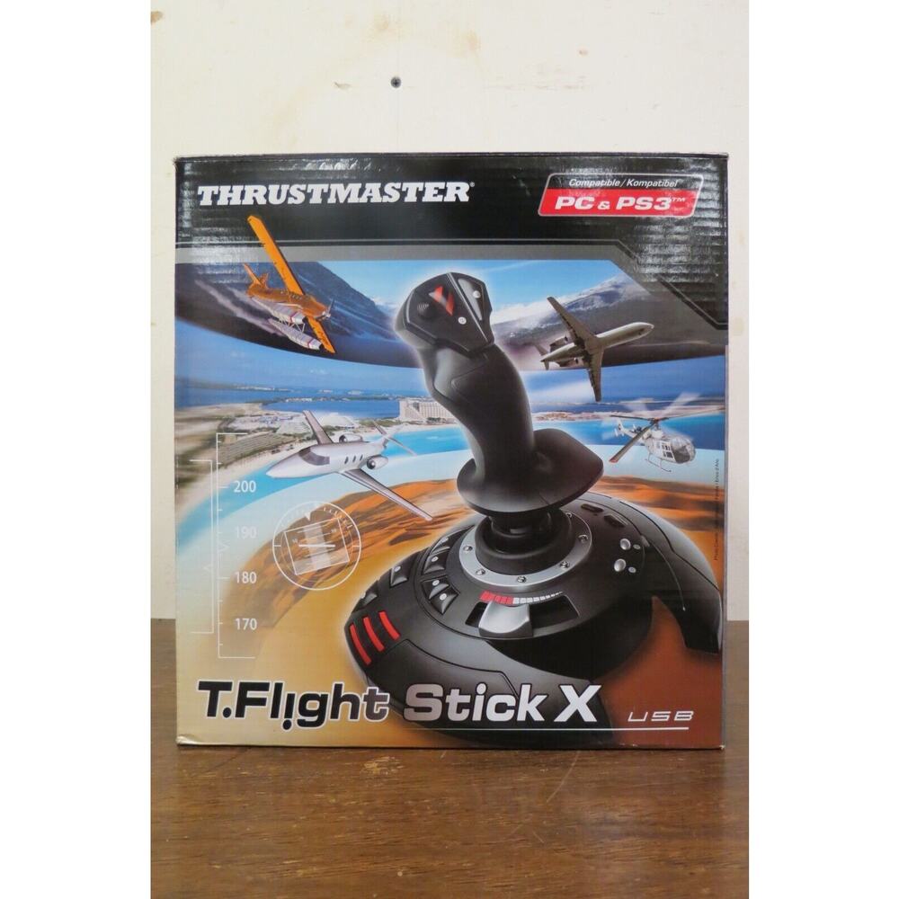 Thrustmaster Joystick T.Flight Stick X Flight Simulators PC & PS3 W/ 2 PS3 Games - Picture 2 of 16